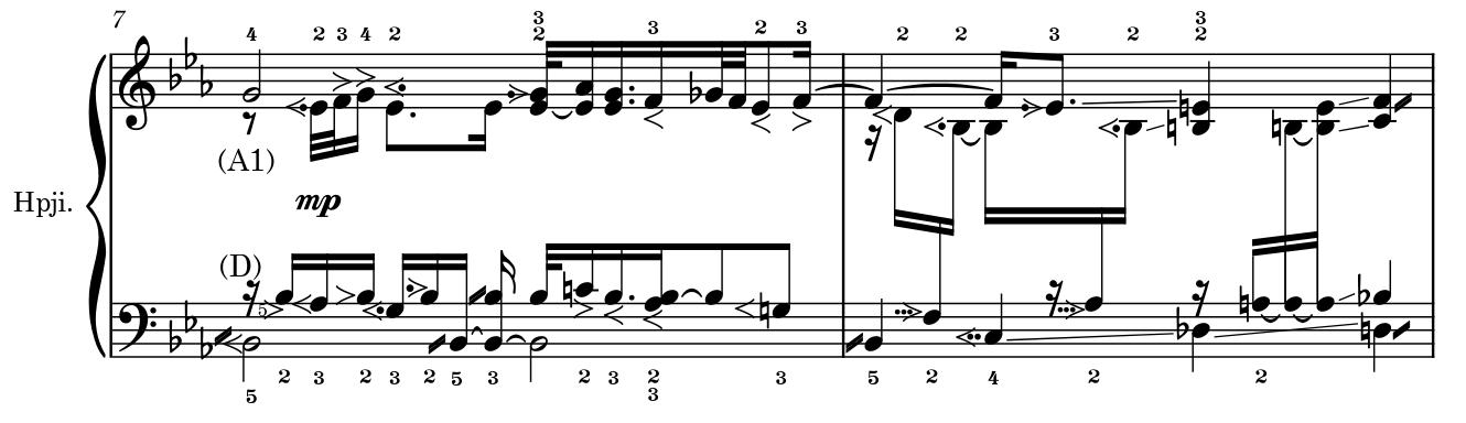White Christmas excerpt, original Britten notation